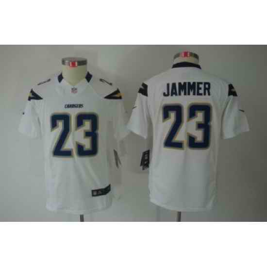 Youth Nike San Diego Chargers #23 Quentin Jammer White Limited Jerseys